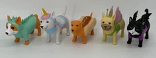 Toy Dogs In Costumes Ankyo Complete Set of 5 Hot Dog Unicorn Butterfly Bat Cat