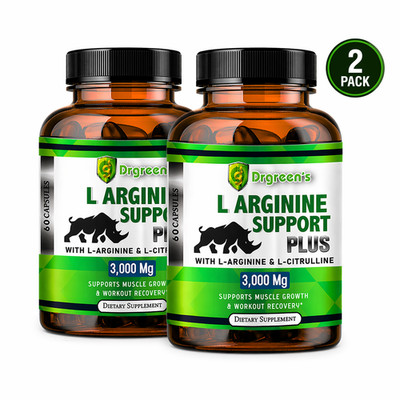 L Arginine Support Plus 3000 Mg w/ L Citrulline 60 Caps Workout Formula 2pack