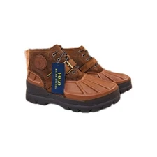 Polo Ralph Lauren Men's Oslo High BT WP 11721 Brown Leather Waterproof Boots 11D