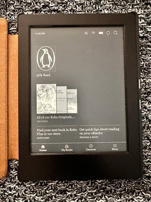 Kobo Aura H2O 32GB, Wi-Fi, 6.8in eReader - Black for sale