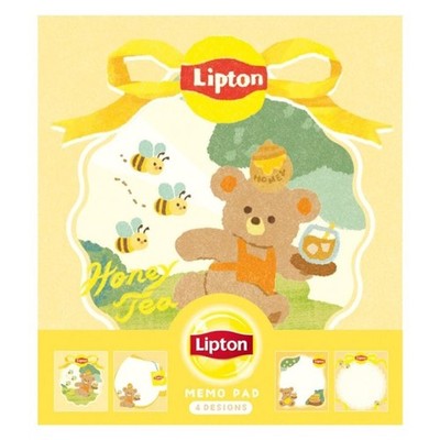 Furukawa Shiko Lipton Honey Tea Memo Pad, 4 Designs, 100 Sheets