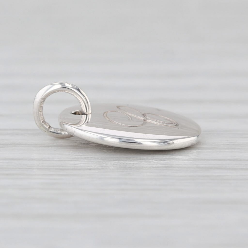 Tiffany Engraved Initial Initial C Disc Charm Pen… - image 3