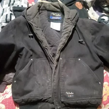 Walls Jacket Mens XL Black Zero Zone Workwear Full Zip Hooded