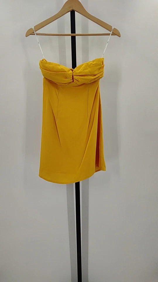 Lulus Women Basic Sleeved Dress Yellow XS