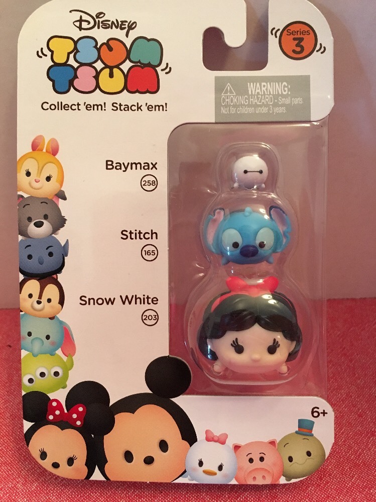 NEW ~Disney TSUM TSUM- Series 3-Baymax, Stitch & Snow White-Ready