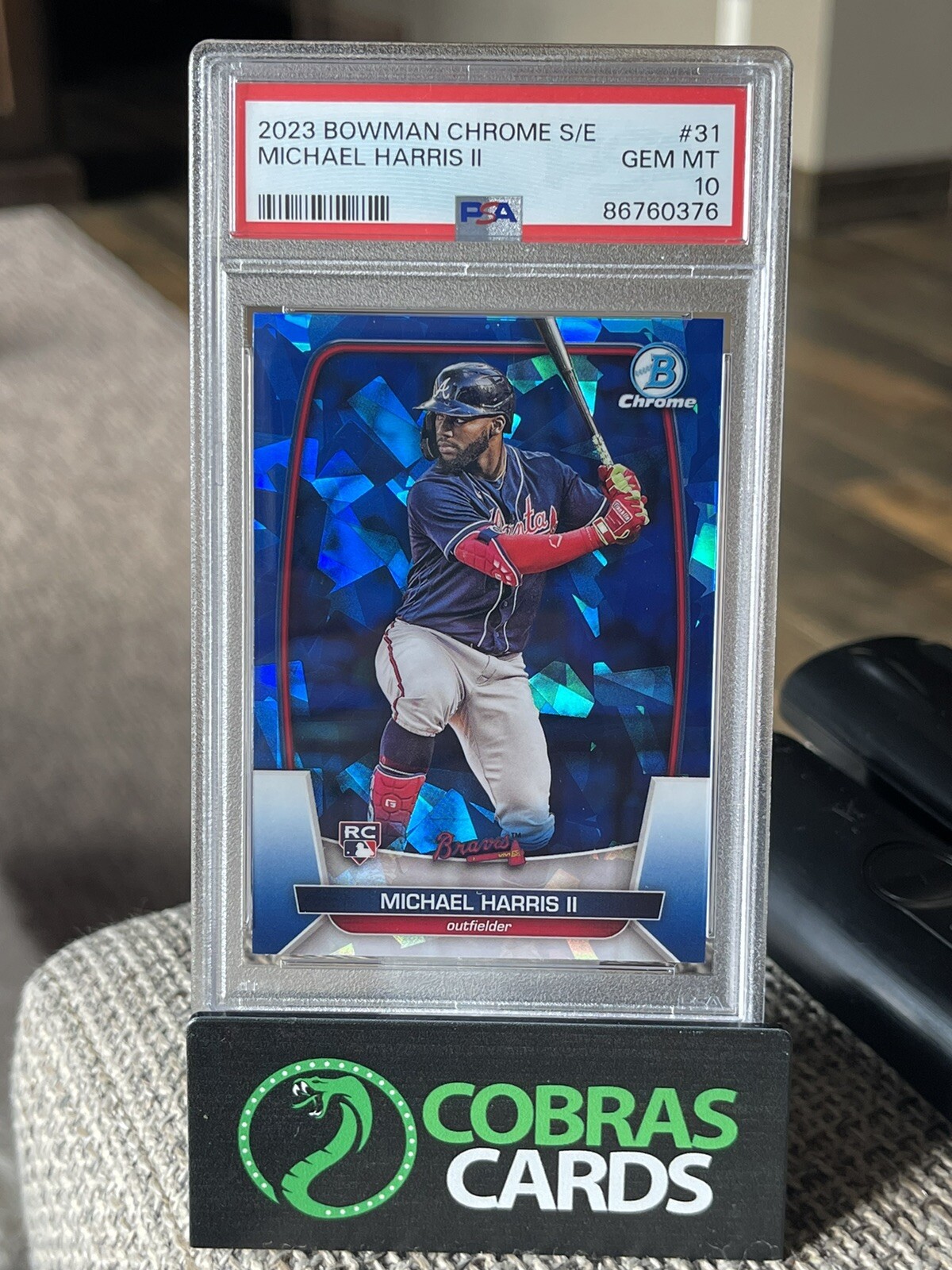 2023 Bowman Chrome Sapphire Michael Harris II Rookie RC #31 PSA 10 Gem Mint