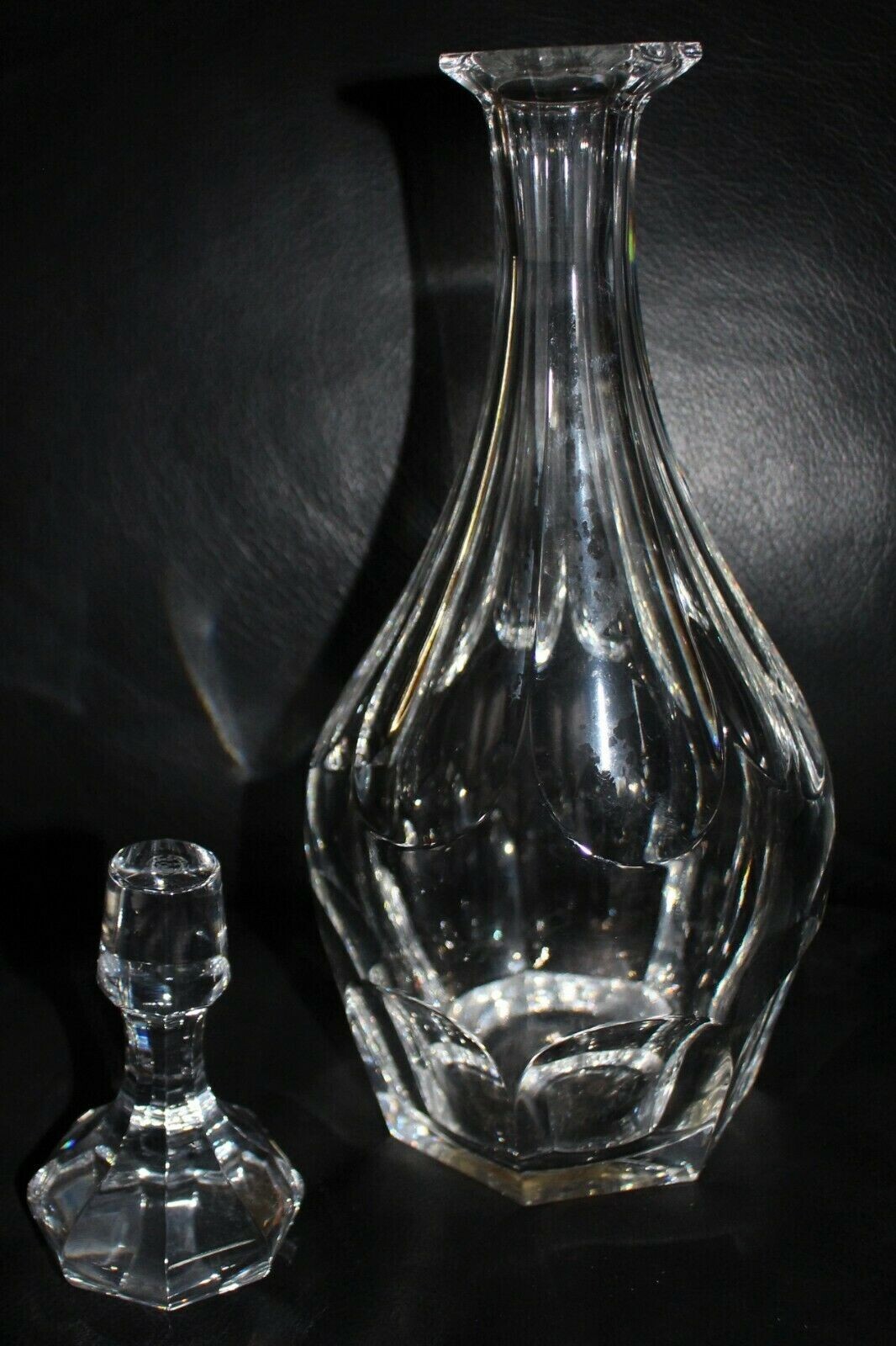 Baccarat Crystal Malmaison Courvoisier Decanter w/stopper 12" tall eBay