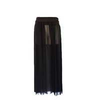women: Mesh Layered Slit Overlay Skirt Size Small 