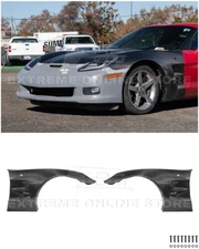 For 05-13 Corvette C6 | ZR1 Style Carbon Fiber Front Side Wide Body Fender Pair