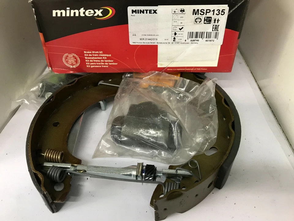 MIntex BremsbackenMit Radbremszylinder FORD ORION ESCORT 5 V  ESCORT 6 VI MSP135 - Bild 2 von 3