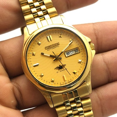 Vintage Mens Citizen 8200 Day Date 35mm Automatic 21-Jewels Wrist Watch  B4851 | eBay