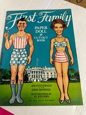 First Family Paper Doll Cut Out Book Fitzgerald Ronald Reagan Papierpuppen  #7