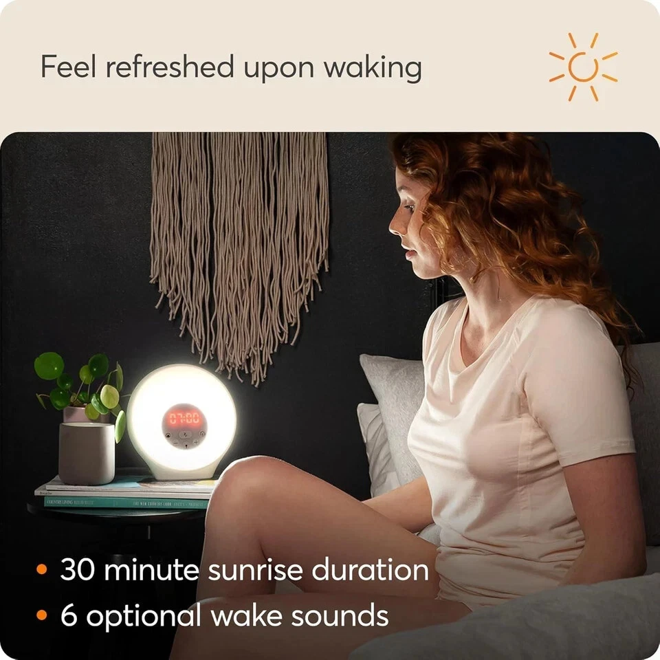 Lumie Sunrise Alarm - Sunrise Wake-up Alarm Sunset Sleep Feature - White - Image 3 of 3
