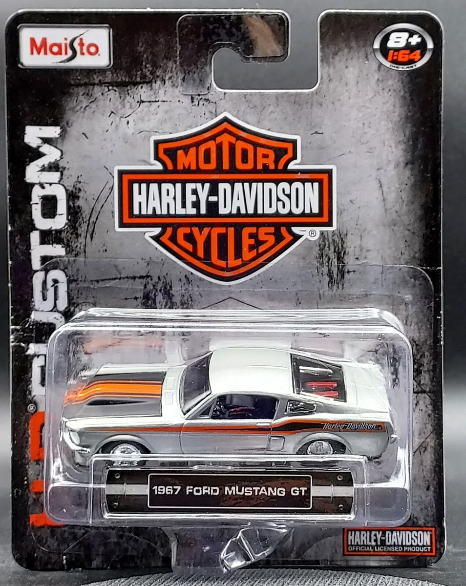自動車 Maisto HD Custom 1967 Ford Mustang GT Maisto 67 1967 Ford Mustang GT Harley Davidson Detail H-D