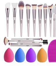 Make up brush 18 Pcs, Premium Synthetic Blending brushes