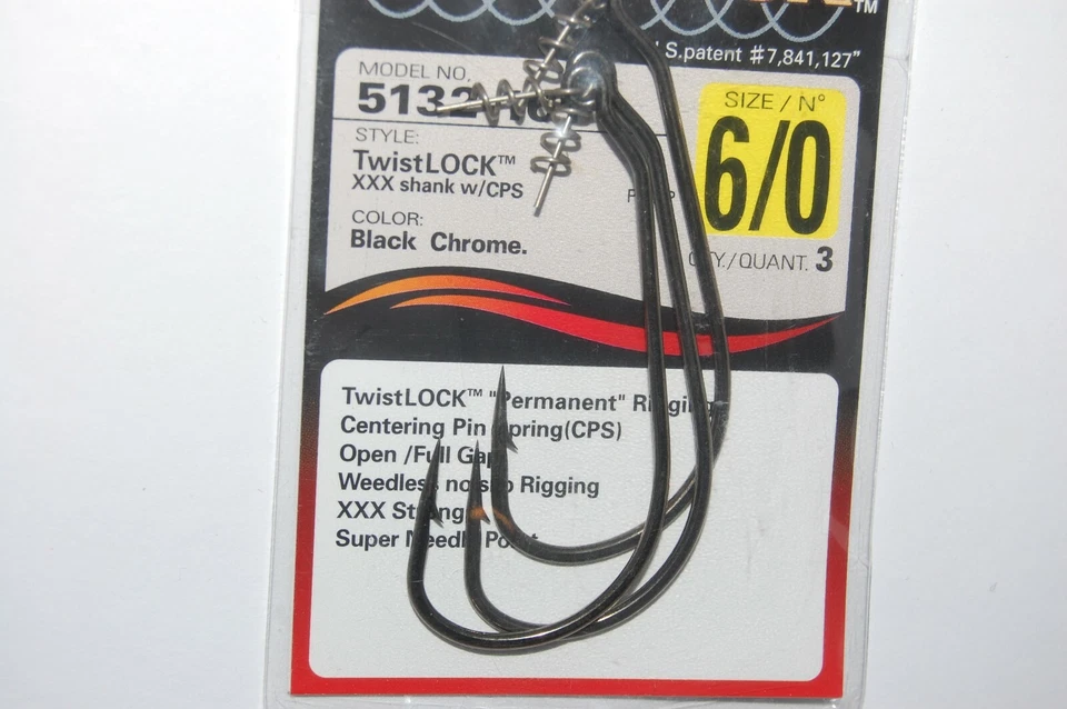3 packs owner twistlock hook 5132-161 w/cps 6/0 centering pin spring xxx shank - Image 3 of 4