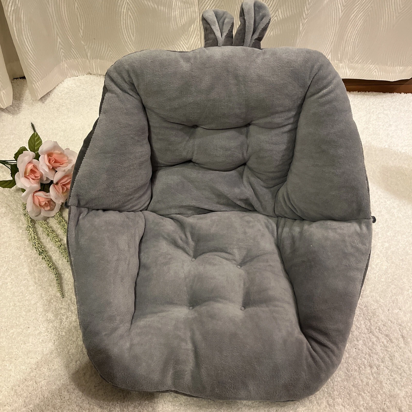 Child Seat pad cover Cushion high chair Stroller Car seat Bunny Ears Velvety