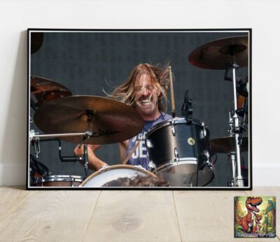 Foo Fighters Schlagzeuger Taylor Hawkins Foto als King Size Poster: 36''x24''