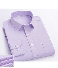 Mens Dress Shirts Long Sleeve Formal Business Non Iron Pocket Casual Shirts Tops