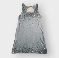 Forever 21 Silver Sequin Sweater Tank Dress