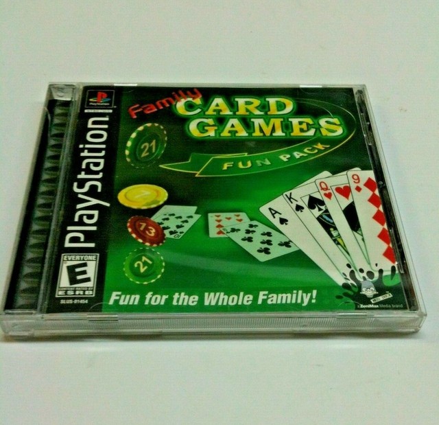 Family Card Games Fun Pack Sony PlayStation PS1 Complete Tested sf2
