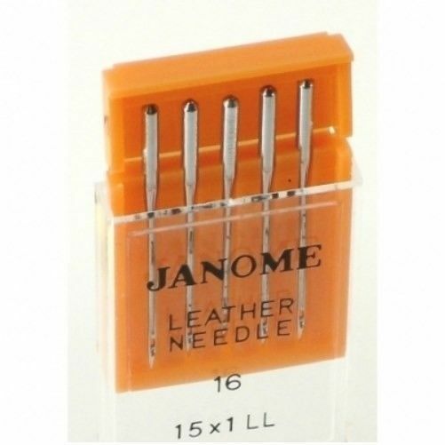 Janome Sewing Machine Leather Size 16 Needle 5 Count Pack New eBay