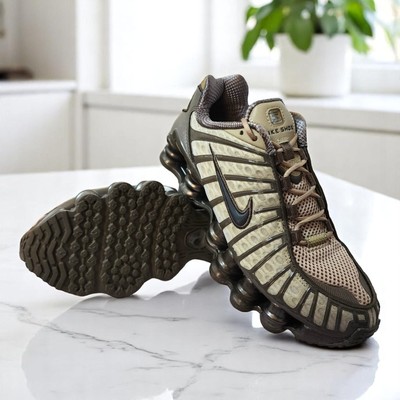 Nike Shox TL Khaki Off Noir Ironstone Casual Sneakers AR3566-201 Women's Size
