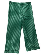 ILGWU Pants Vintage Green White Polka Dot Bell Bottom Womens See Photos For Size