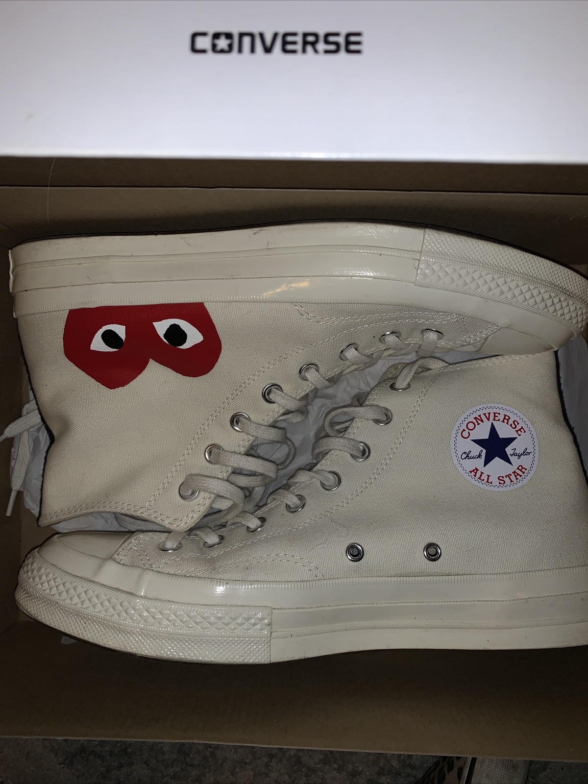 mens comme des garçons play x converse chuck taylor 1970s hi