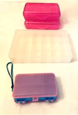 Sterilite Small Clear Divided Storage Container Box Supplies Plastic Craft 4 Pk.