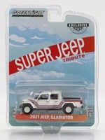 Modell Statischer Transporter Jeep Gladiator PICK-UP Super Tribute 2021 Weiss...