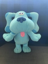1997 Vtg Blues Clues Sing Along 12" Talking Barks Plush Tyco WORKS-NO BATTERIES