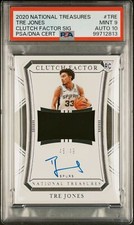 2020 NATIONAL TREASURES CLUTCH FACTOR SIGNATURES TRE JONES 45/49 PSA 9 AUTO 10