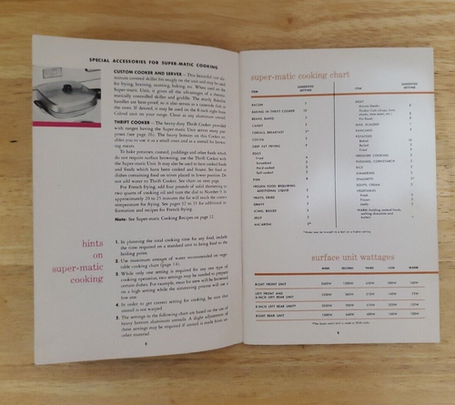 Vintage Hotpoint Electric Range Instruction Book Owner's Manual w/Recipe 1960s - Picture 5 of 6