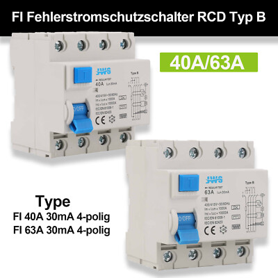 FI FEHLERSTROMSCHUTZSCHALTER RCD Typ-B Wallbox E-Auto Allstromsensitiv - Foto 4