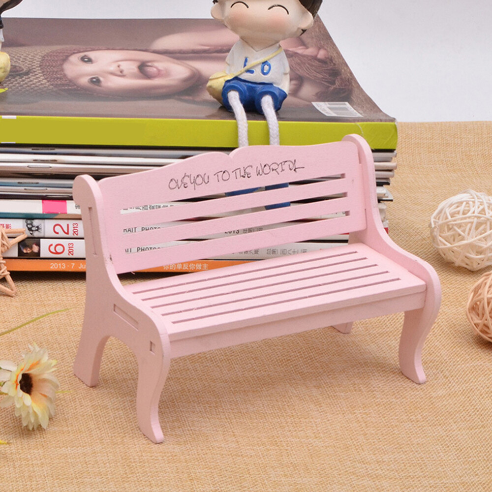4 Pcs Chair Photography Wooden Child Bench Miniature Garden Furniture
