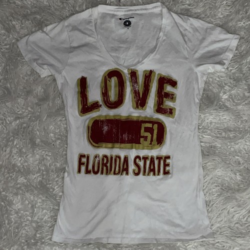 Champion Authentic Heritage Love Florida State Black T-Shirt Women's Small