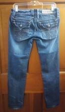 Rock Revival Jeans Womens 29x29 Jessica Skinny Fit Tapered Fleur De Lis Modified