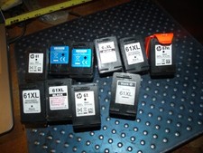 Lot of 9 HP 6- HP61XL, 2-HP61 Empty Ink Cartridges 1 -67