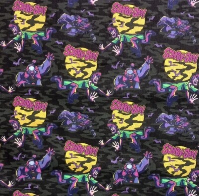 100% Baumwollstoff Camelot Scooby-Doo! Shaggy Halloween Spooky Monsters Clown