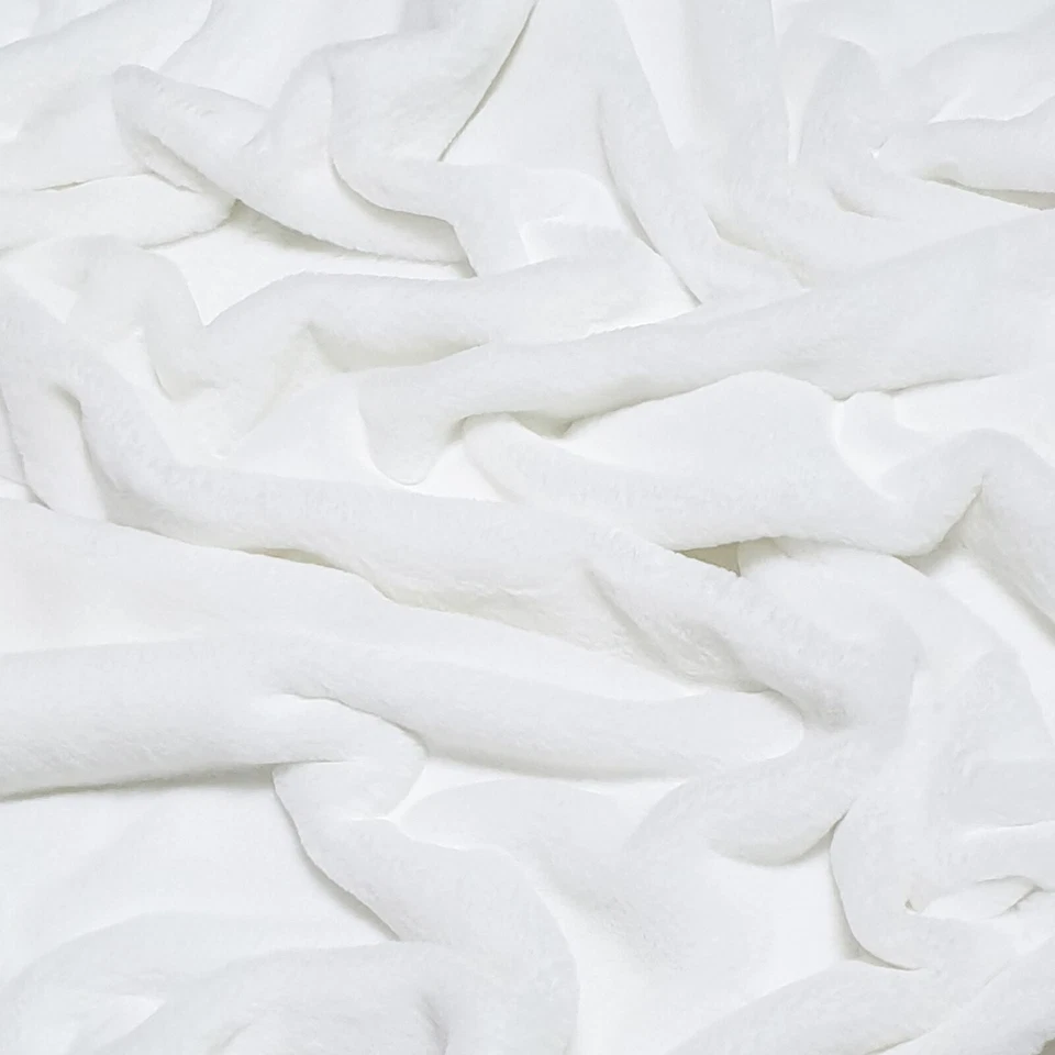 SOFT MINK FAUX FUR 10MM LONG HAIR LAMBY PLUSH DOLL CLOTH FABRIC SOLID MATTE 60"W - Image 4 of 4