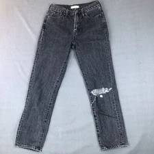 Madewell Womens The Perfect Vintage Jean High Rise Denim Dark 26 Black