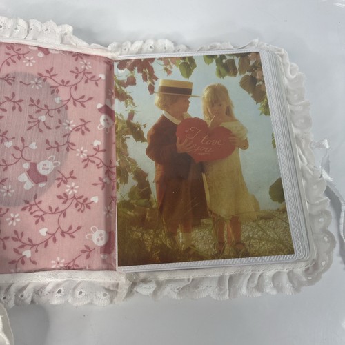 Handmade Pink Cotton 4 x 6 Photo Album Holds 32 - Picture 2 of 4