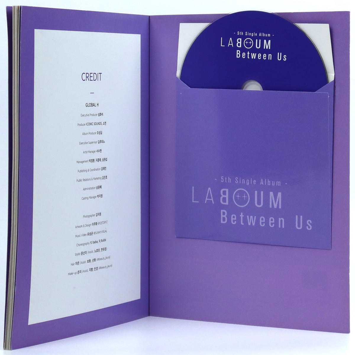 LABOUM Between us サイン入りトレカ Laboum - Between Us Signed + Message CD Single Album Promo K