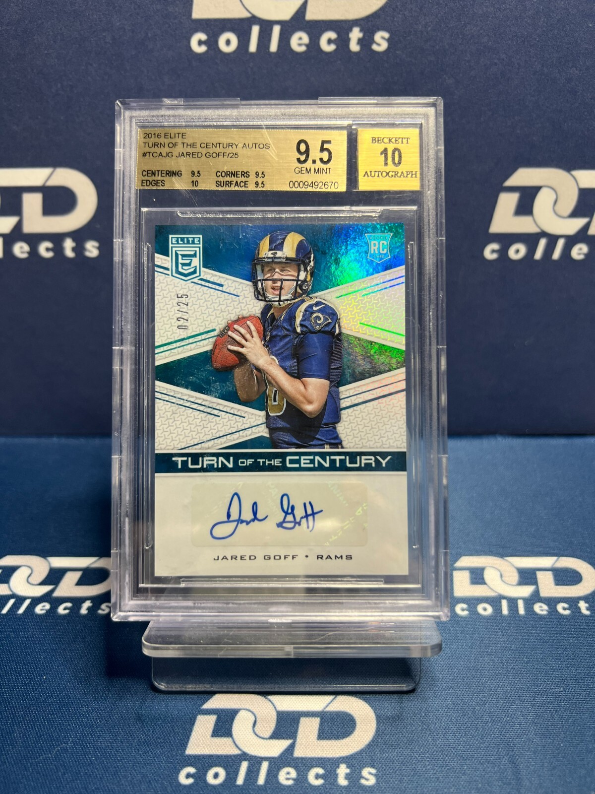 Jared Goff Panini Donruss Elite Turn of the Century Autographs #JG Base
