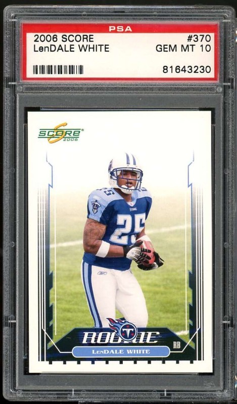 LenDale White Rookie Card 2006 Score #370 PSA 10