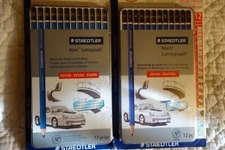 Staedtler Mars Lumograph Design Drafting Drawing Pencils 12 , 2 sets