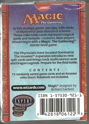 MTG Invasion Tournament Box Magic The Gathering, Mint, Factory