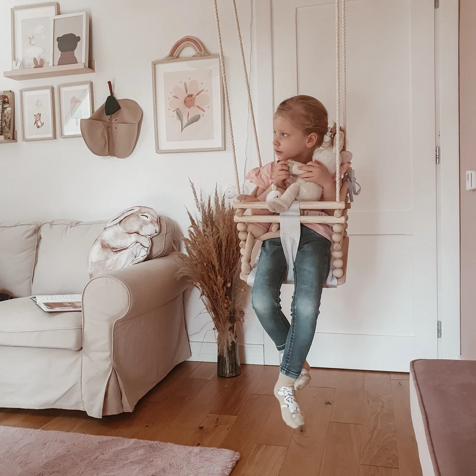 MAMOI® Altalena per bambini 3 in 1 + Cintura di Sicurezza, Dondolo Bambini ECO - Immagine 2 di 2