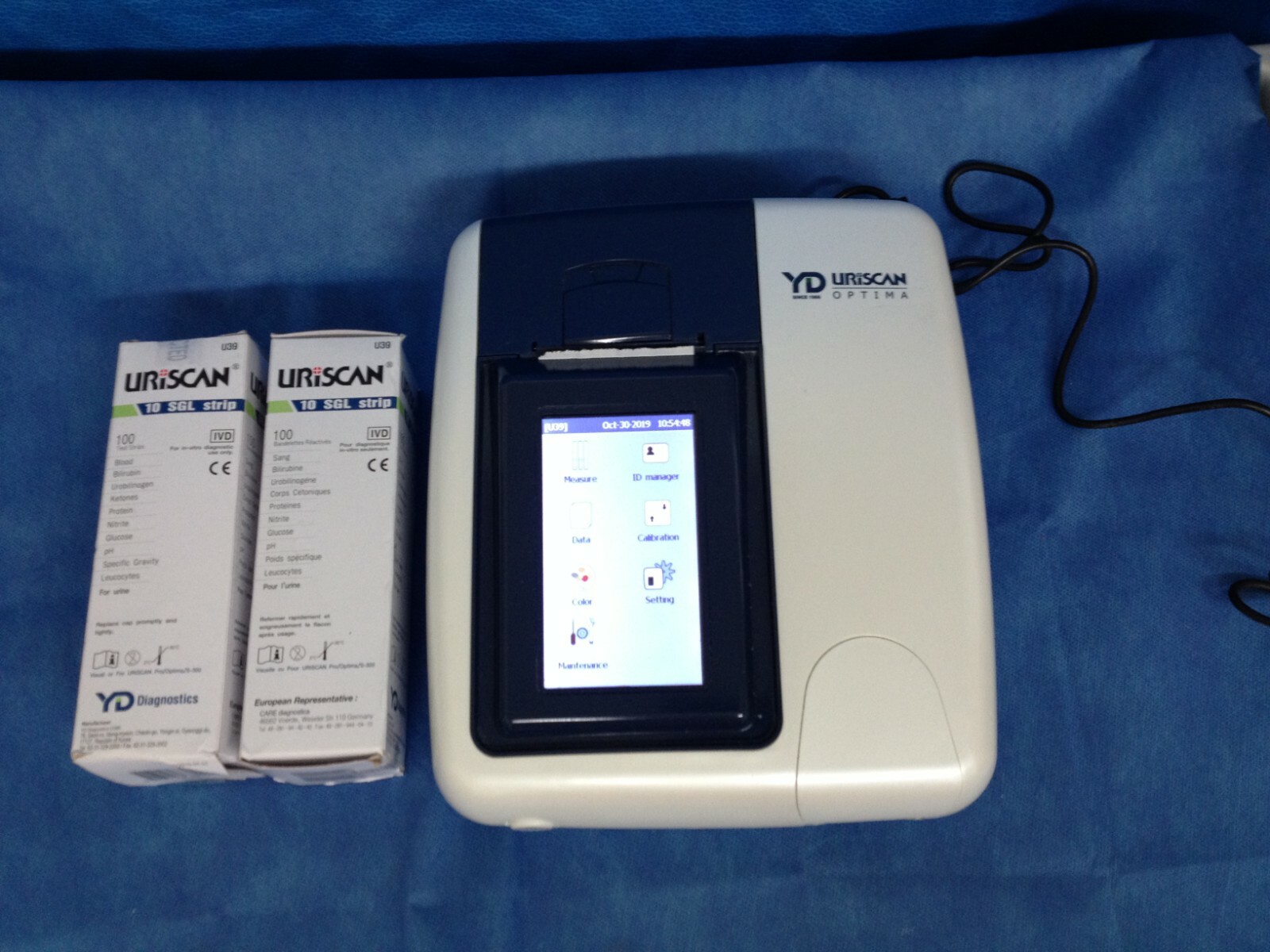 Uriscan Optima Urine Analyzer w/ Power Supply and Test Strips eBay